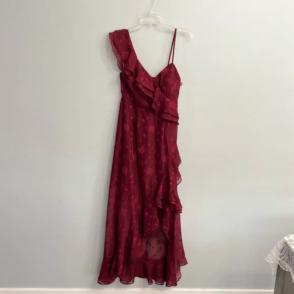 Lulu's Burgundy Maxi Dress - Picture 4 of 11